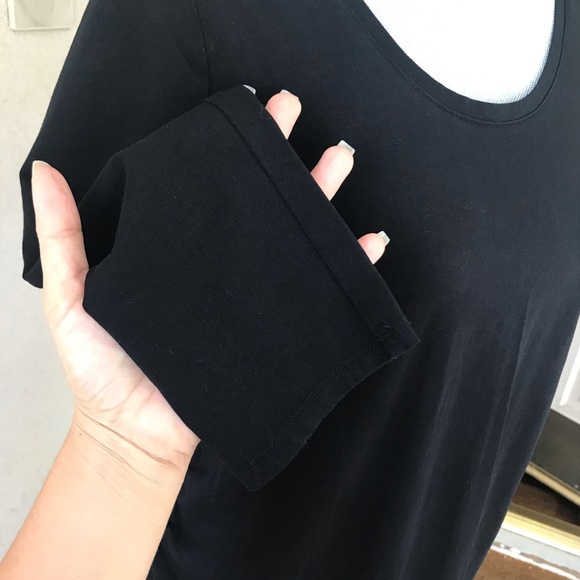 Black BumpStart Maternity Dress 3/4 Sleeve Med - Picture 6 of 8